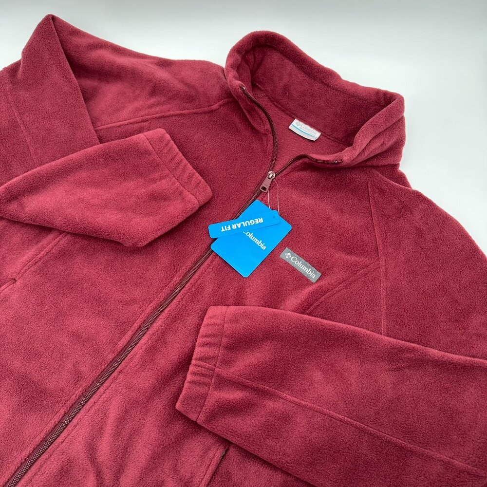 Columbia Women's Benton Springs‎ Full Zip Fleece Jacket, Size XL, Rich Wine